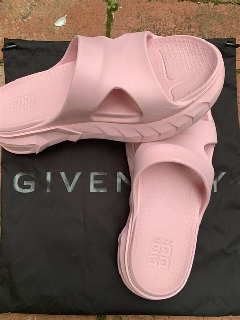 givenchy pool slides pink|Givenchy marshmallow slide.